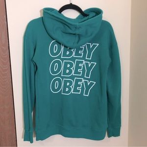 Teal Obey Hoodie